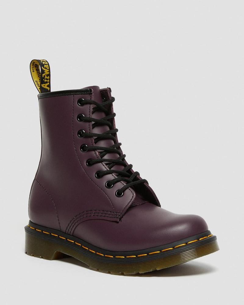 Botas con Cordones Dr Martens 1460 Smooth Cuero Mujer Morados | MX 573SGL